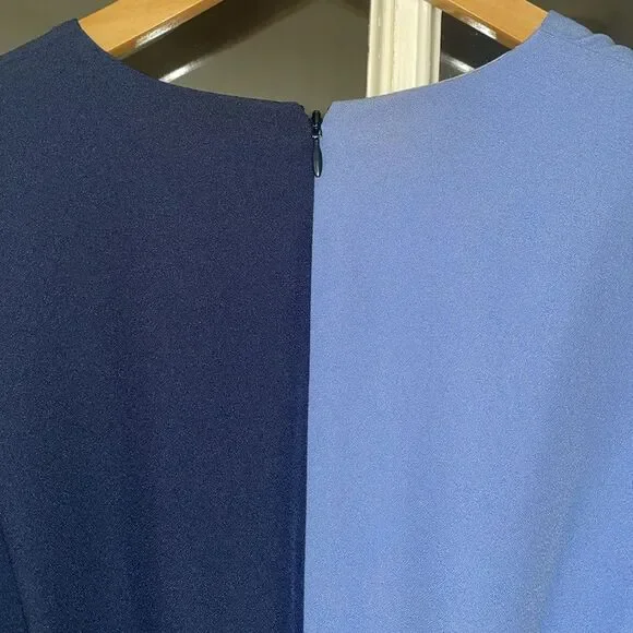 Anthropologie hutch contemporary abstract art color block wrap crepe dress - Picture 10 of 14